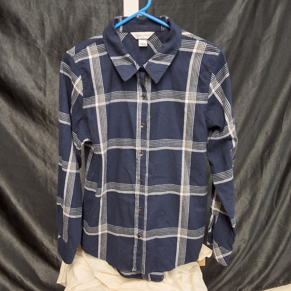 Christopher & Banks Plaid Color Long Sleeve T Shirt  Size Medium - Picture 9 of 12